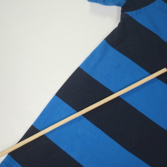Tommy Hilfiger Big Boys 6 Blue Two Tone Stripe Short Sleeve Collar Polo Shirt - Picture 7 of 11